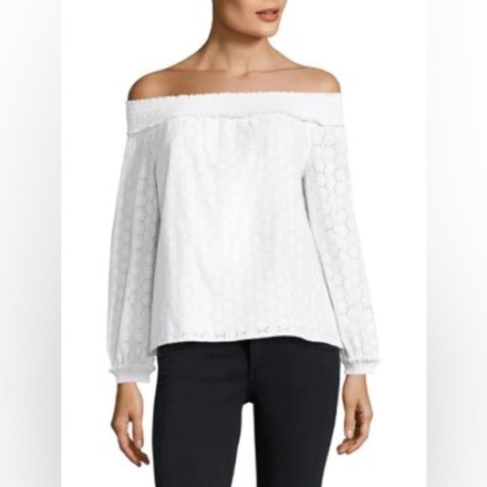 SSENSE NEW rag & bone xs white off shoulder lace crochet top